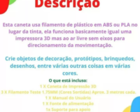 KIT COM 1 CANETA 3D IMPRESSORA + 7 REFIL ROLOS