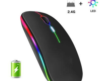 MOUSE SEM FIO DE LED SILENCIOSO FINO ÓPTICO PORTÁTIL