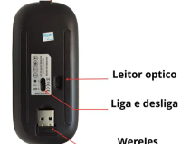 MOUSE SEM FIO DE LED SILENCIOSO FINO ÓPTICO PORTÁTIL