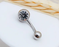 * PIERCING DE UMBIGO COM ZIRCÔNIA EM AÇO INOX