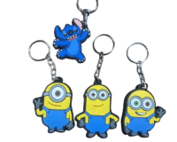 * CHAVEIRO EMBORRACHADO COM ARGOLA STITCH, MINIONS