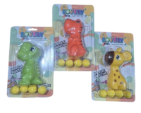 BRINQUEDO LANÇA 4 BOLINHAS DINO E GIRAFA