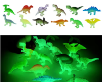 * BRINQUEDO MINI DINOSSAUROS DE PLÁSTICO FLUORESCENTE