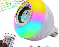 LÂMPADA LUZ LED RGB BLUETOOTH MÚSICA CAIXA SOM FESTA MÚSICA