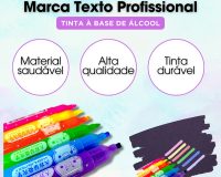 * CANETÃO MARCA TEXTO 6 CORES