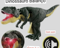 BRINQUEDO DINOSSAURO APERTA ABRE A BOCA, SONS E LEDS