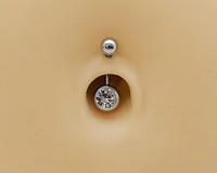 * PIERCING DE UMBIGO COM ZIRCÔNIA EM AÇO INOX