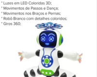 BRINQUEDO ROBÔ MUSICAL GIRA 360º COM SOM E LUZ