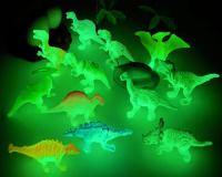 * BRINQUEDO MINI DINOSSAUROS DE PLÁSTICO FLUORESCENTE