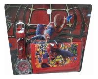 RELÓGIO DE PULSO + CARTEIRA INFANTIL HOMEM ARANHA