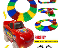 BRINQUEDO PISTA MALUCA CARRINHO A PILHA COM 56 PEÇAS