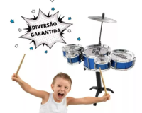 BRINQUEDO BATERIA INFANTIL 5 TAMBORES 1 PRATO