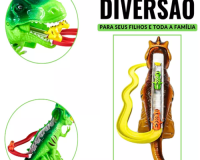 BRINQUEDO PISTA DINO ELEVADOR ESCORREGADOR SOM E LUZ