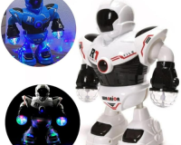 BRINQUEDO ROBÔ SPACE POLICE DANÇA, SONS E LEDS