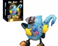 BRINQUEDO BONECO MR SAX COM MOVIMENTOS SONS E LEDS