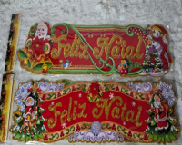 * PAINEL FAIXA DECORATIVA FELIZ NATAL EM 3D 74X19CM