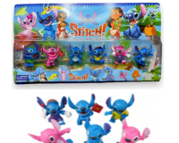 BRINQUEDO KIT COM 6 BONECOS LILO E STITCH O FILME