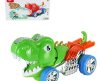 BRINQUEDO CARRO DINOSSAURO ANDA, LEDS E SOLTA FUMAÇA