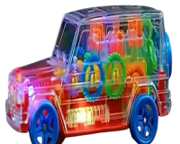 BRINQUEDO CARRINHO JEEP DE ENGRENAGEM TRANSPARENTE