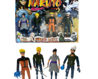 BRINQUEDO 4 BONECOS NARUTO SASUKE ARTICULADOS 15 CM