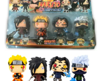 BRINQUEDO 4 BONECOS NARUTO SHIPPUDEN 10,5CM