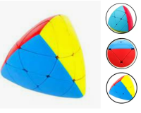 * BRINQUEDO CUBO MÁGICO PROFISSIONAL PIRÂMIDE CARBONO REDONDO