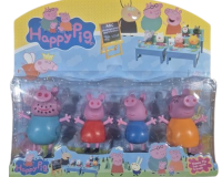 BRINQUEDO 4 BONECOS PEPPA PIG E FAMÍLIA