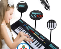 BRINQUEDO TECLADO INFANTIL COM MICROFONE 32 TECLAS