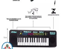 BRINQUEDO TECLADO INFANTIL COM MICROFONE 32 TECLAS