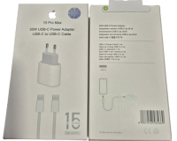 KIT CARREGADOR IPHONE FONTE USB-C 35W CABO 1M IPHONE 15