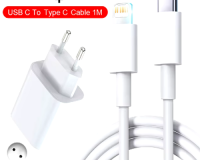 CARREGADOR IPHONE APPLE USB-C 20W + CABO 1M