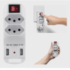 PLUGUE ADAPTADOR MULTI TOMADAS + 2 USB COM BOTÃO