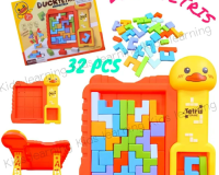 BRINQUEDO PATINHO TETRIS EDUCATIVO 33 PEÇAS