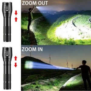 KIT LANTERNA TORCH LED ALTA POTÊNCIA X900 CARREGADOR