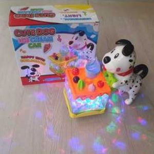 BRINQUEDO CACHORRINHO SORVETEIRO ANDA, LEDS E MÚSICA